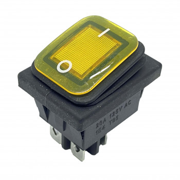 Переключатель FiLN (250V, 16A) 4 контакта, с защитой, желтый