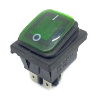 Переключатель FiLN (250V, 16A) 4 контакта, с защитой, зелёный
