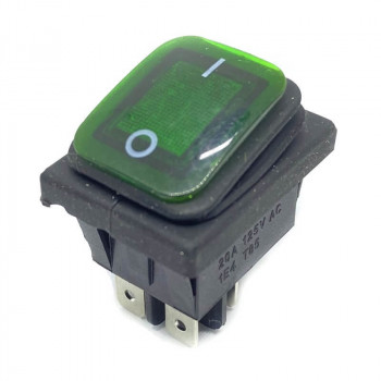 Переключатель FiLN (250V, 16A) 4 контакта, с защитой, зелёный