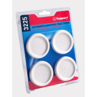 Подставки антивибрационные Topperr 3225, под ножки для стиральных машин (тонкие)