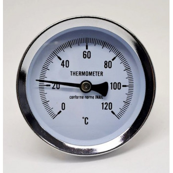 Термометр со штоком +120°C (5 см.) 1/2" Ø63мм. SD-174