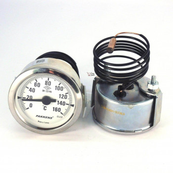 Термометр с капилляром +160°C Pakkens (1 метр) Ø60 мм.