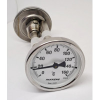 Термометр со штоком +160°C Pakkens (10 см.) 1/2"