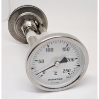 Термометр со штоком +250°C Pakkens (10 см.) 1/2"