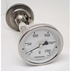 Термометр со штоком +250°C Pakkens (10 см.) 1/2"